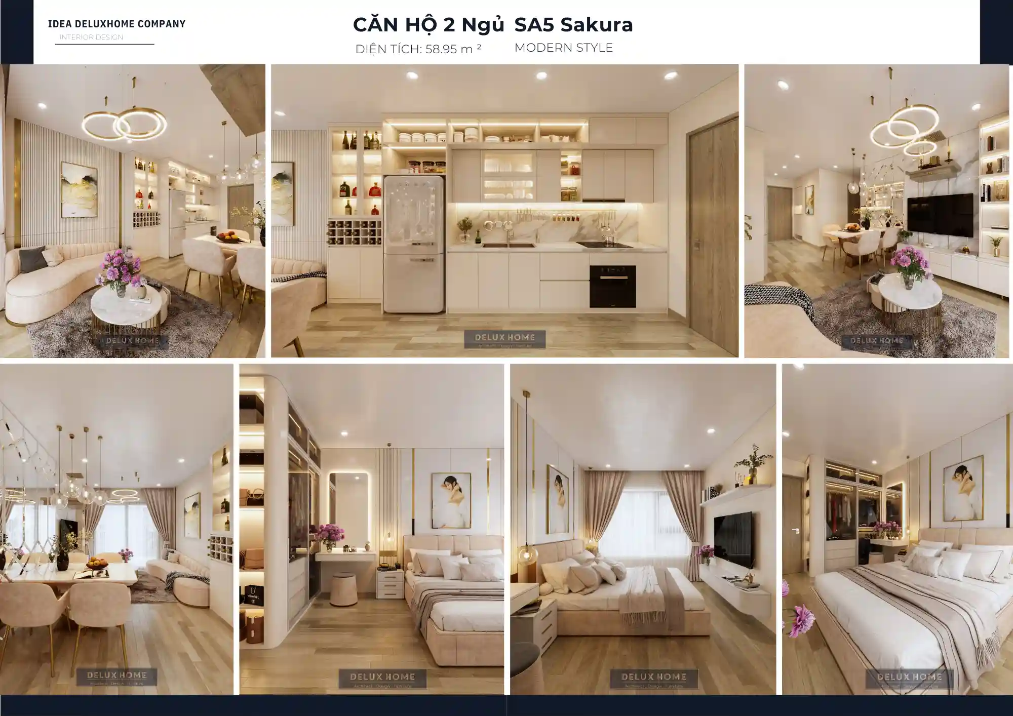 Thiết kế nội thất chung cư SA5 The Sakura