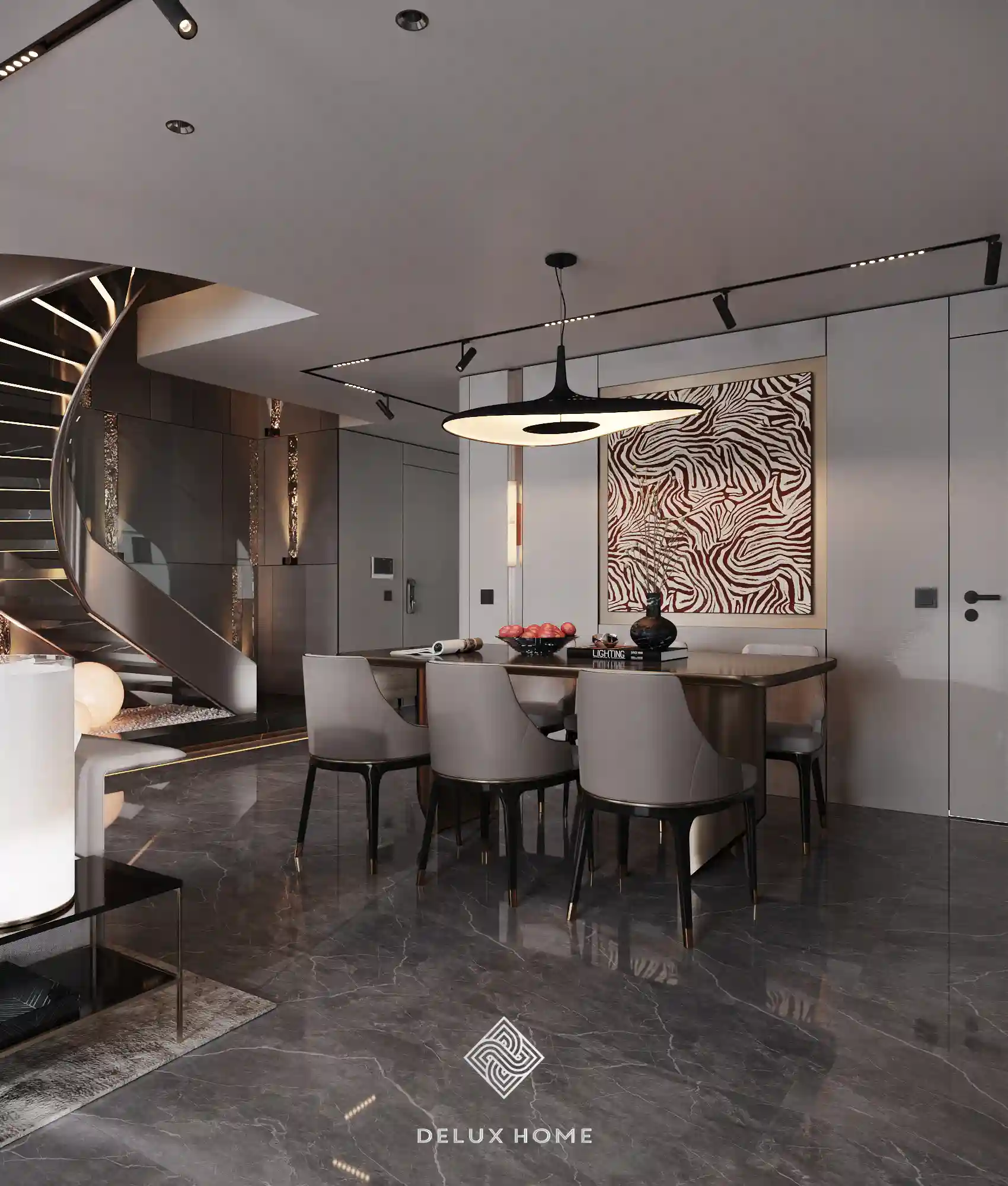 Dự án thi công biệt thự Penthouse - anh Việt - phòng ăn