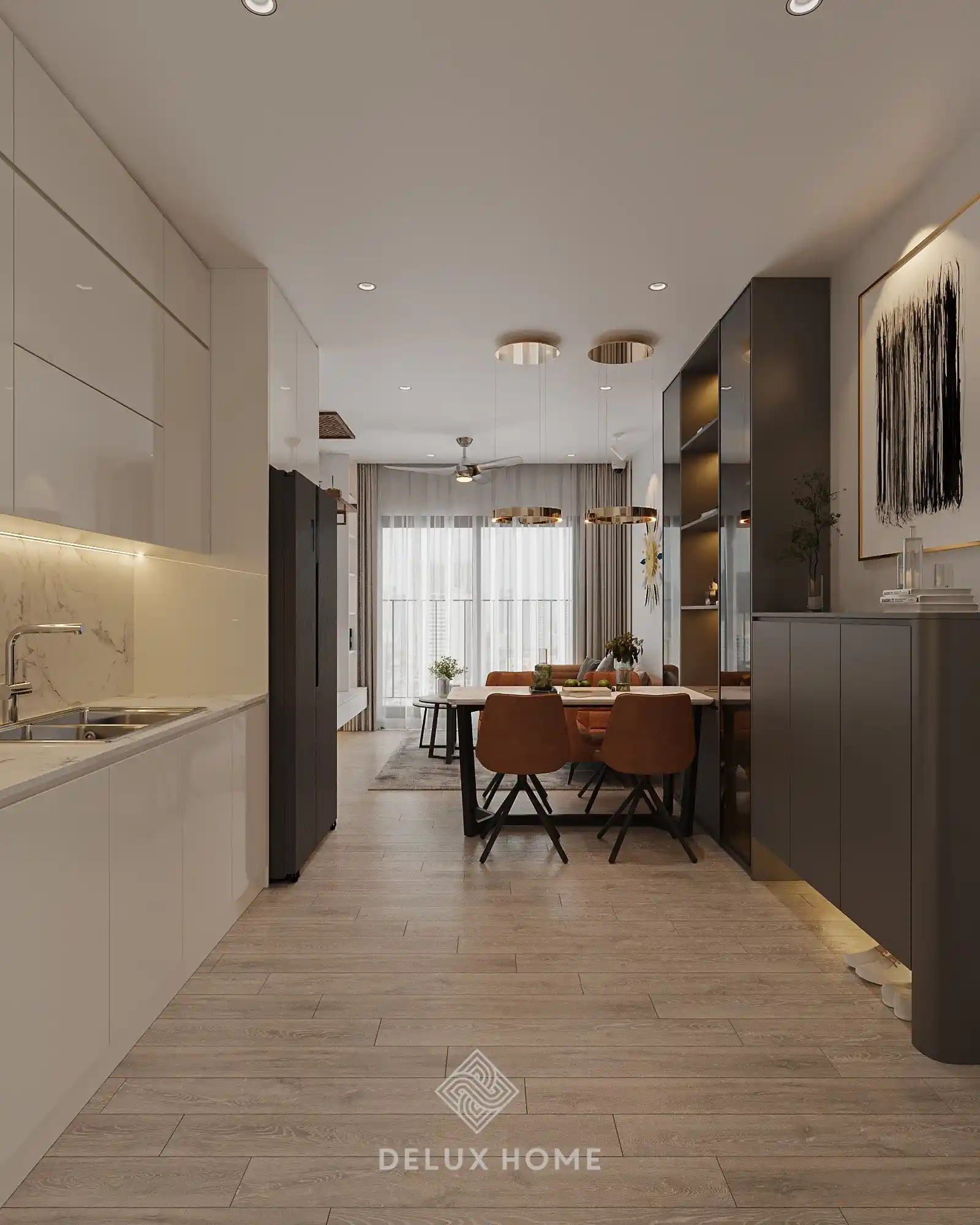 Mẫu thiết kế nội thất chung cư 60m2