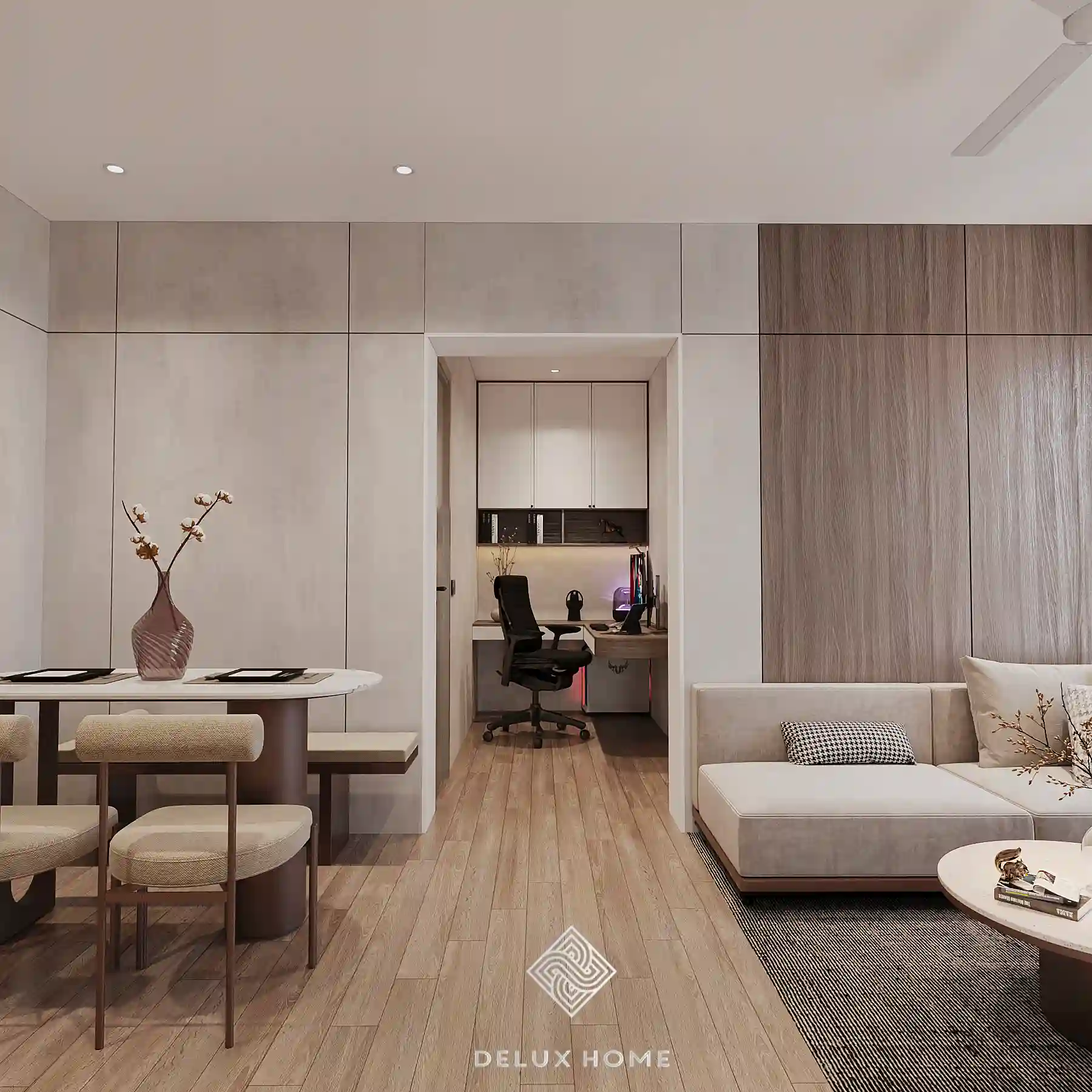 Thiết kế nội thất căn hộ chungc ư 55m2