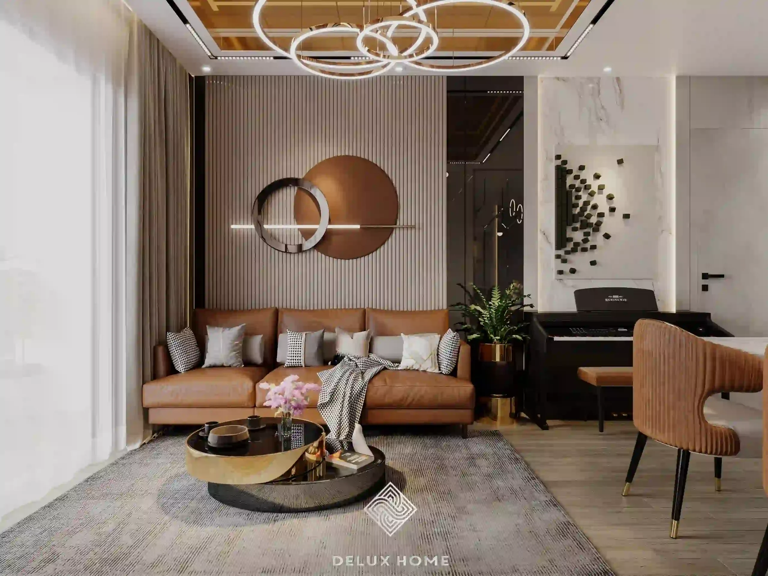 Thiết kế nội thất chung cư 77m2 phong cách hiện đại