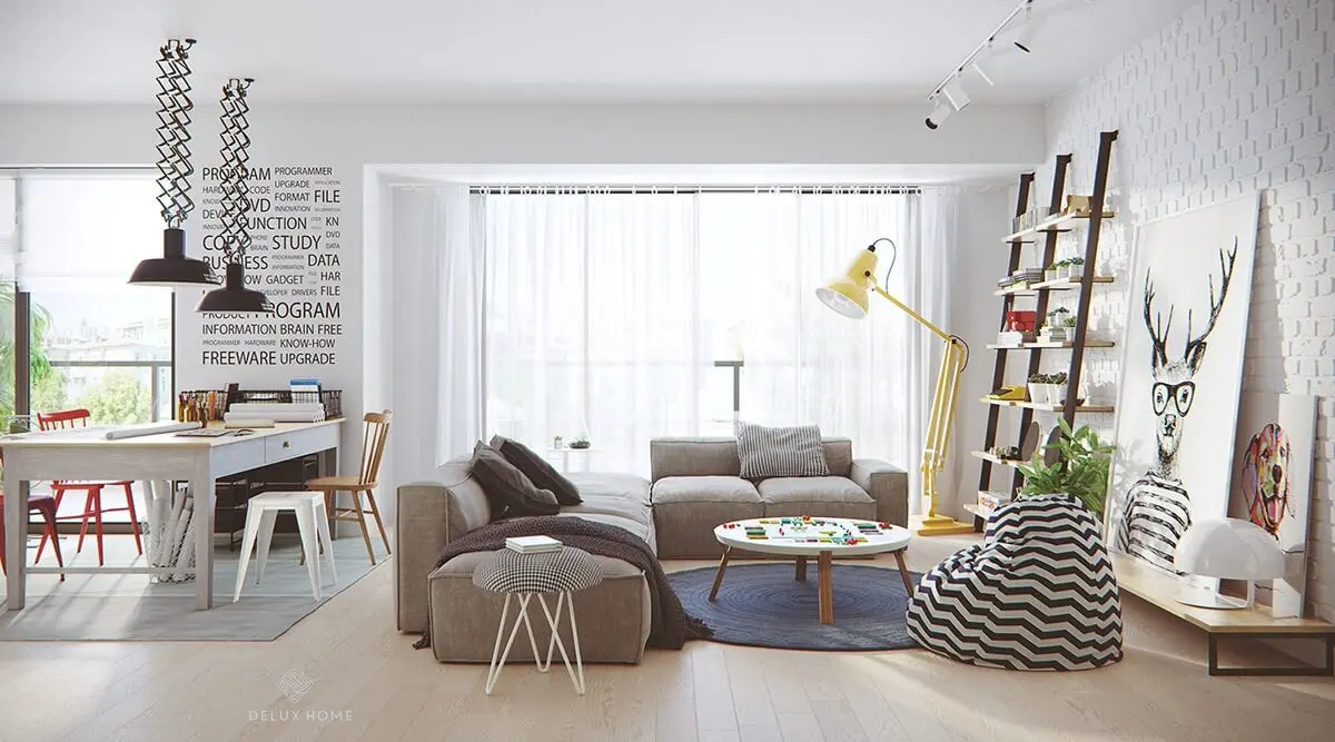 Thiết kế nội thất chung cư 77m2 phong cách Bắc Âu