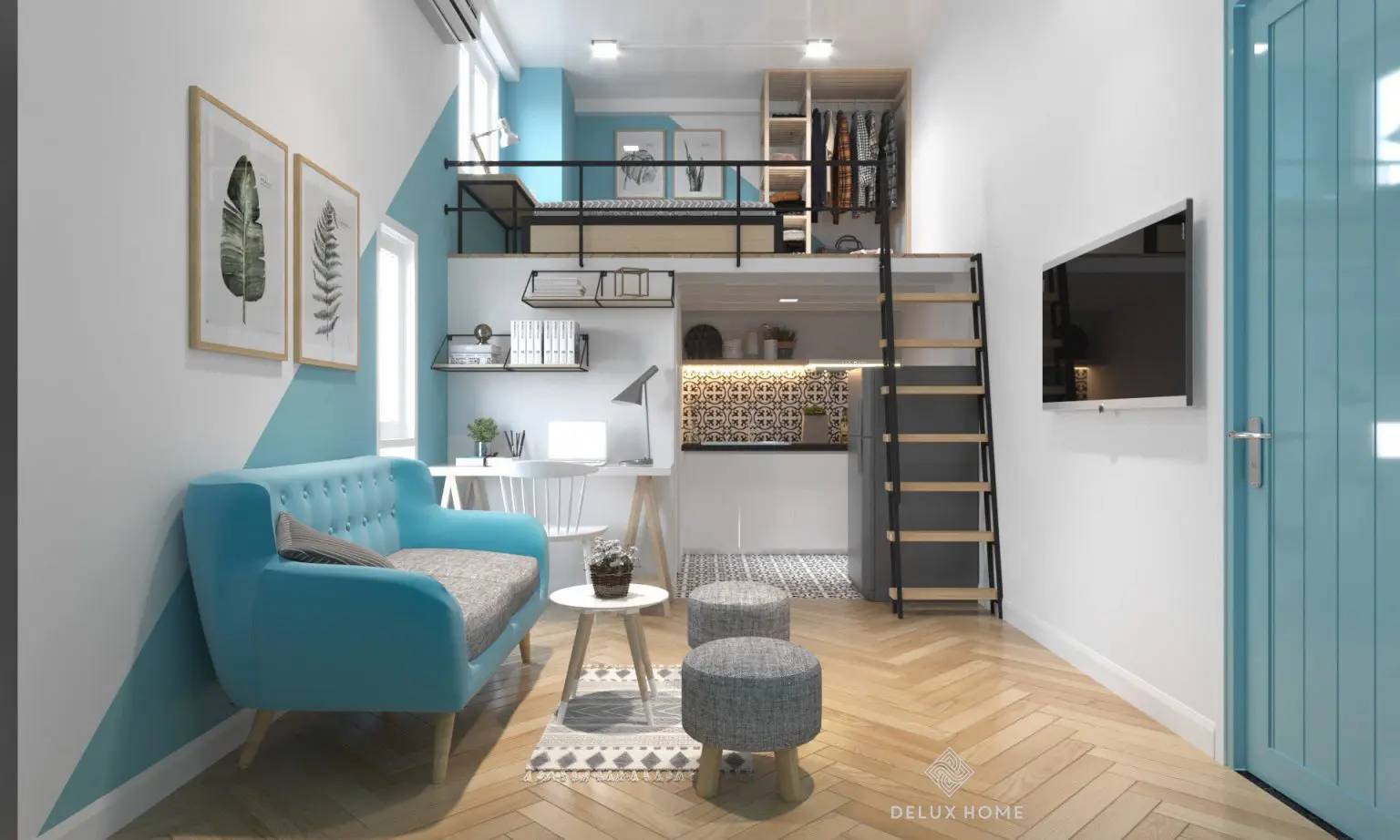 Thiết kế nội thất chung cư mini 30m2