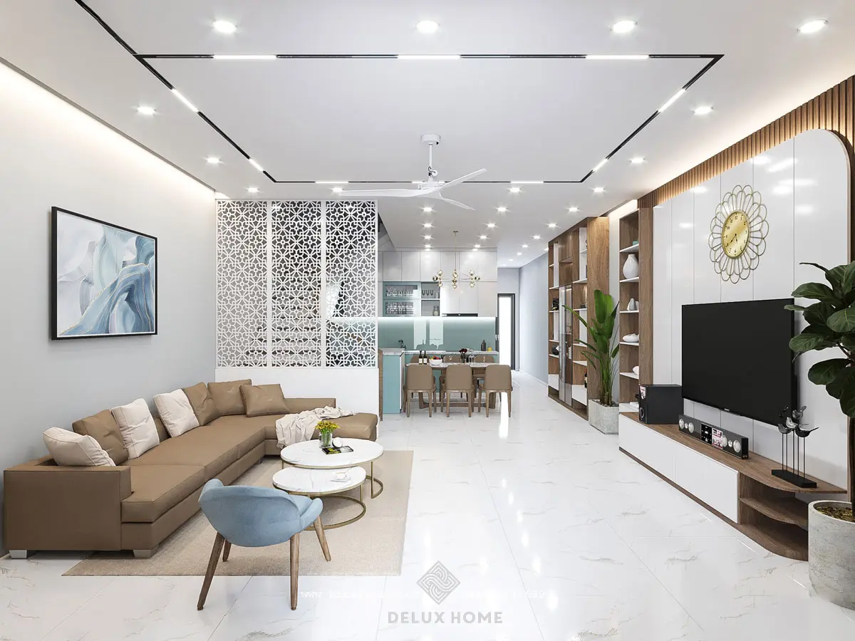 Mẫu nội thất phòng khách nhà ống