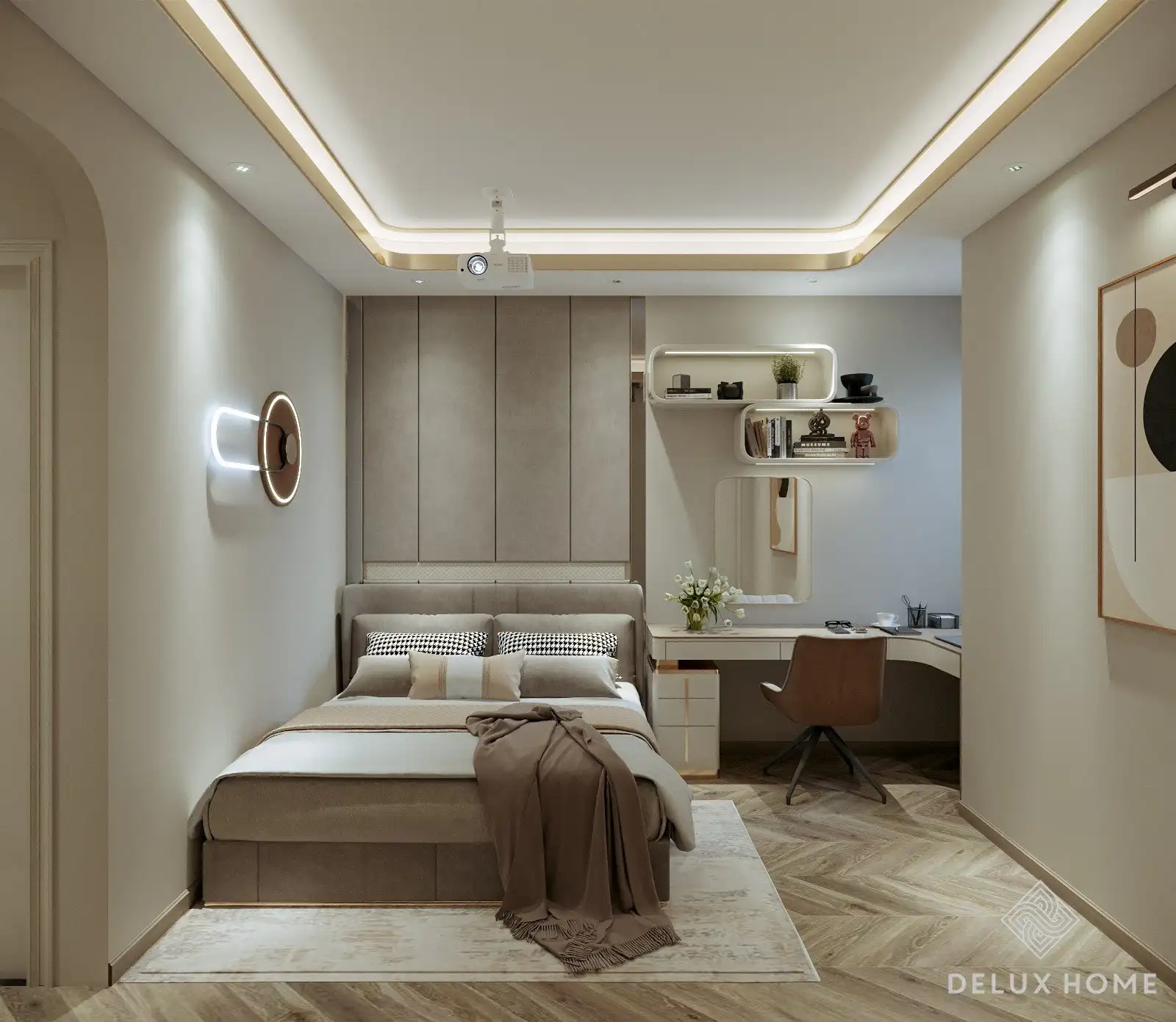 Thiết kế 2 phòng ngủ cho căn hộ 45m2