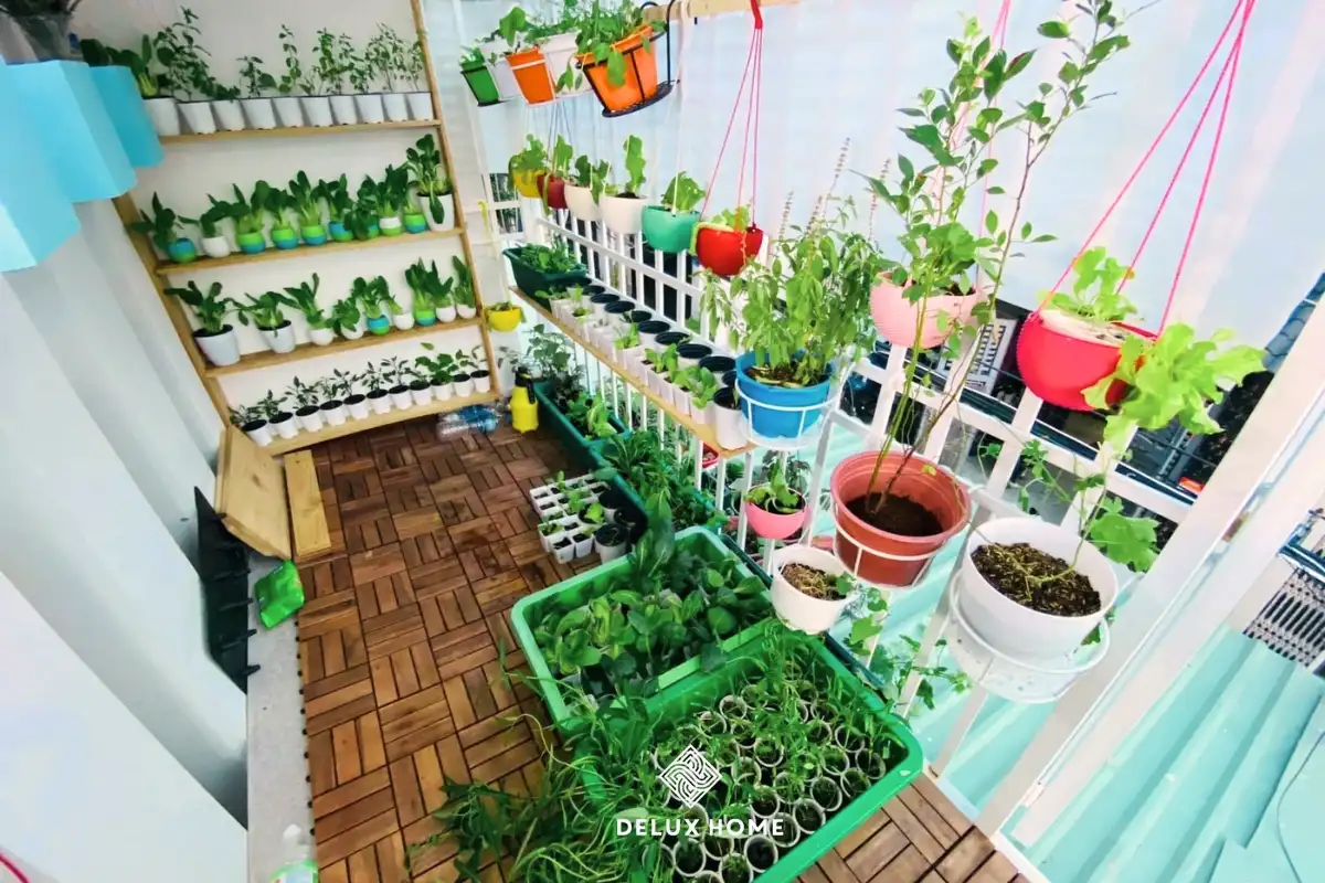 Thiết kế nội thất ban công nhà phố