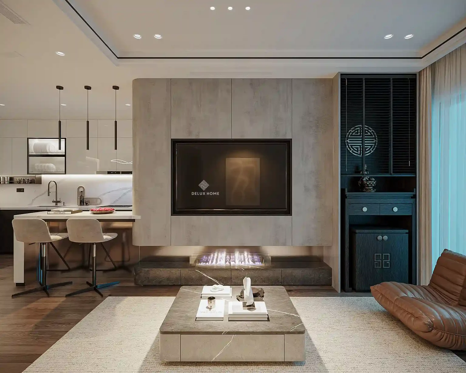 Thiết kế nội thất căn hộ chung cư 75m2