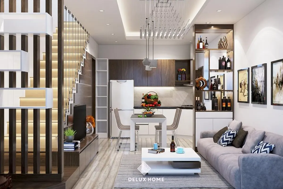 Thiết kế nội thất phòng khách nhà ống
