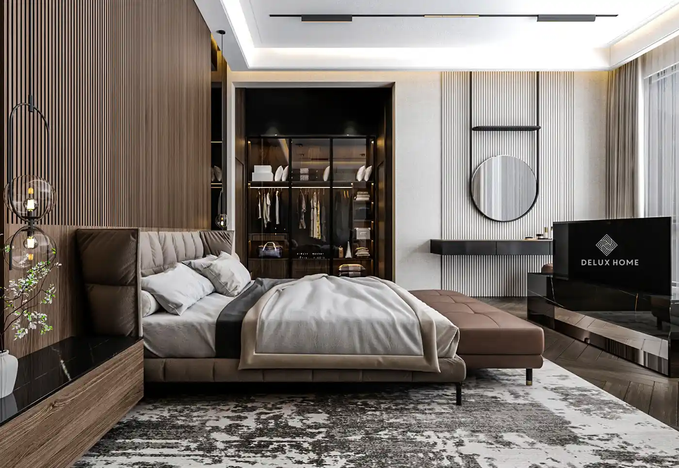 Thiết kế nội thất phòng ngủ biệt thự