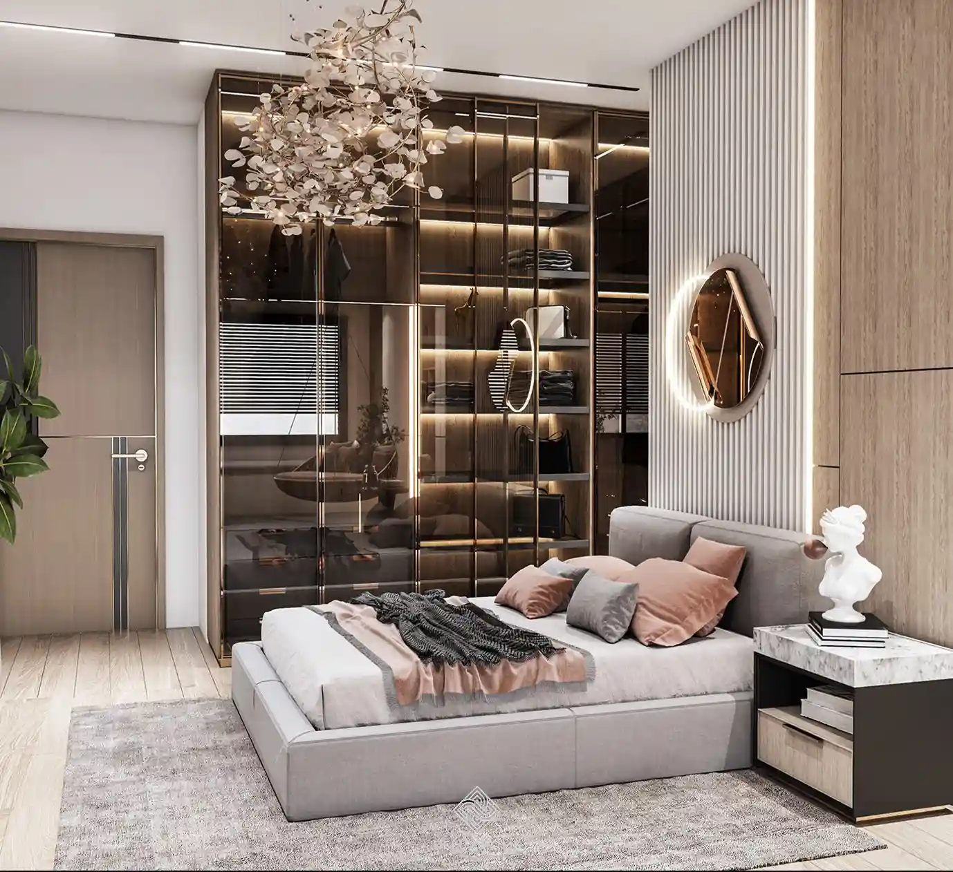 Thiết kế nội thất phòng ngủ biệt thự