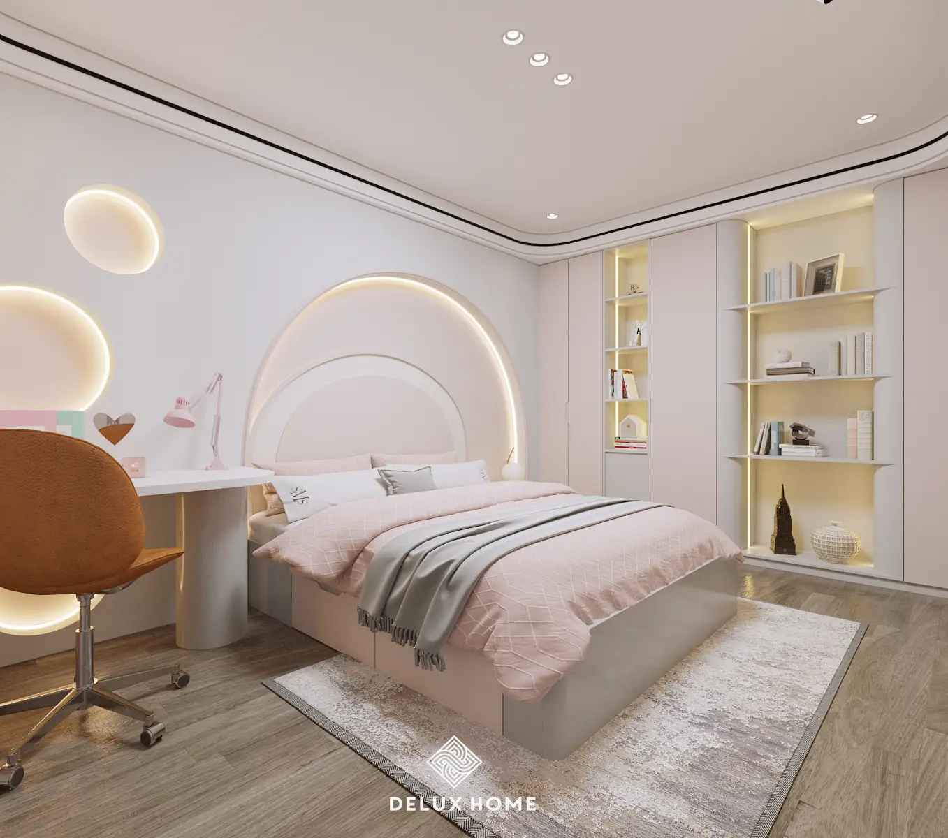 Dự án thiết kế nội thất nhà phố Trần Phú - chị Dung phòng ngủ