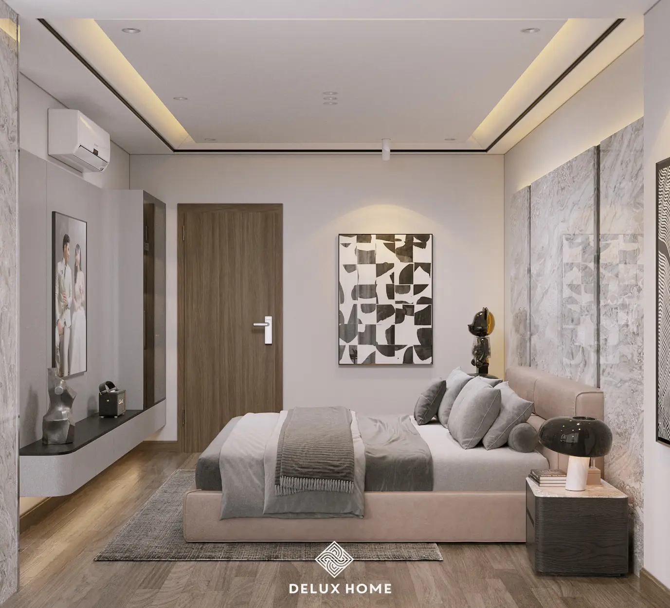 Dự án thiết kế nội thất nhà phố Trần Phú - chị Dung phòng ngủ
