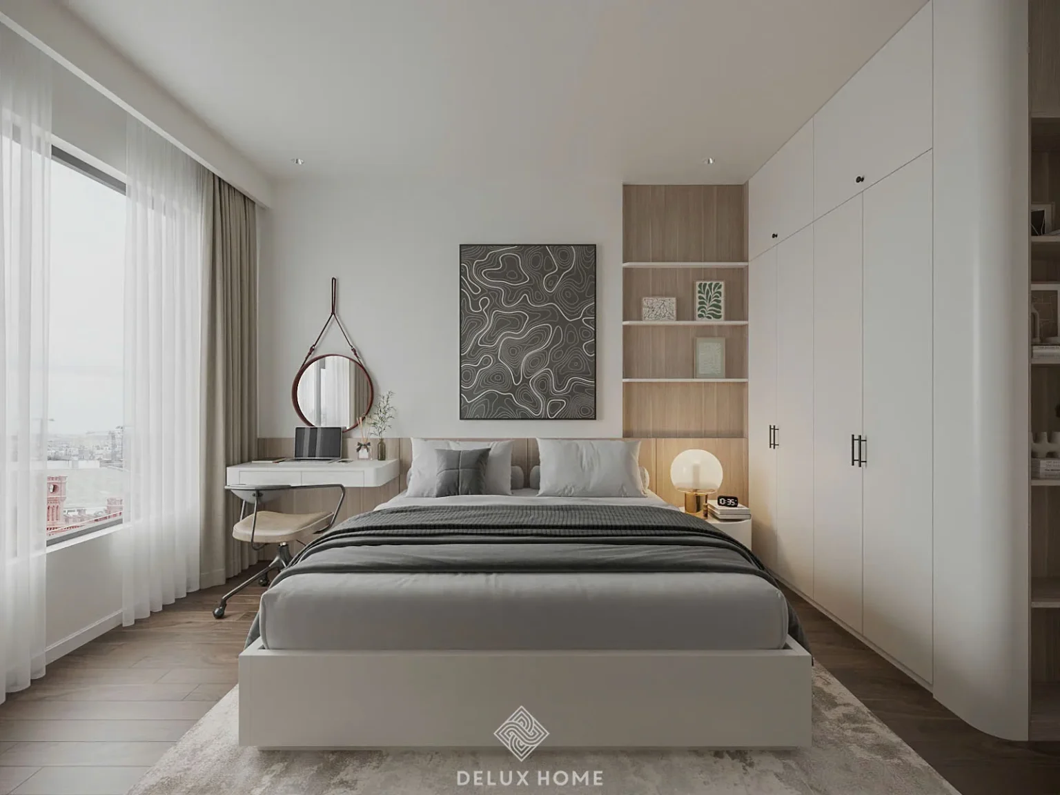 Mẫu thiết kế nội thất chung cư 12m2
